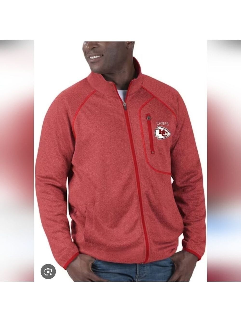 Men's NFL Red Kansas City Chiefs Performance Bonded Microfleece Jacket XXL